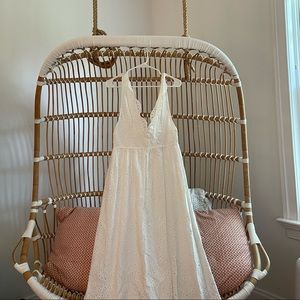 Falling in love white maxi dress, size small